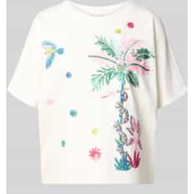 Relaxed fit T-shirt met pailletten