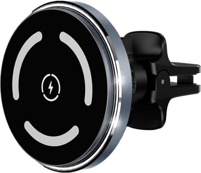 Telefoonhouders Auto QI Draadloze Oplader - Geschikt voor Magsafe Autohouder - 15W Wireless Charger - GSM Houder Auto - Ventilatierooster