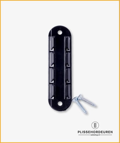 Montageclip - Plissehordeur - Zwart ( per stuk inc 2 schrieven)