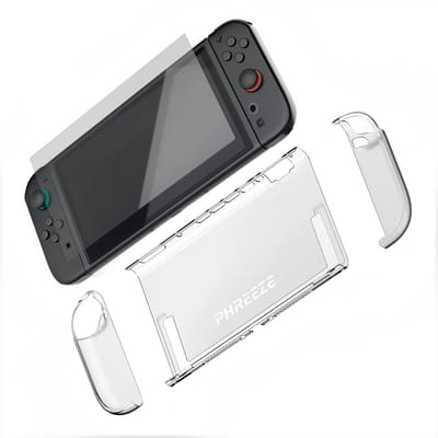Phreeze hoesje geschikt voor Nintendo Switch 2 - Switch 2 screenprotector - beschermhoes - glazen screen protector - transparant - doorzichtig - siliconen - case - cover - beschermglas