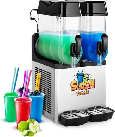 Thuys – Luxe Slush Puppy Maker – Slush Puppy Machine – Elektrische Slush Maker – Ijsmachine voor Thuis & Professioneel Gebruik – Crushed Ice – 24L Capaciteit