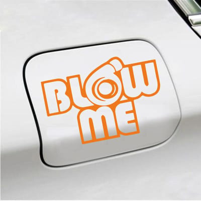 Bumpersticker - Blow Me - 10,1 X 14,8 - Oranje