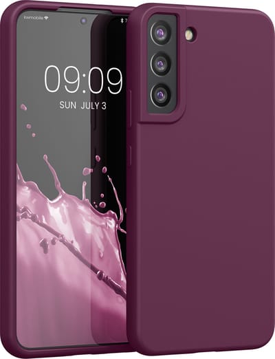 kwmobile telefoonhoesje geschikt voor Samsung Galaxy S22 Plus - Hoesje met siliconen coating - Smartphone case in bordeaux-violet