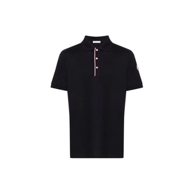 Moncler Uni Kleur Zijlogo Badge Poloshirt Heren Polo Shirts Zwart J10918A00022899P0999 M white