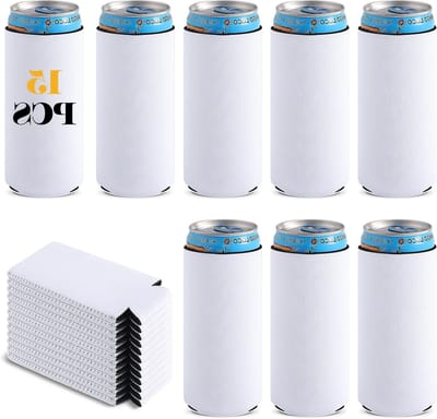 15 Stuks 300ml Slim Foam Can Cooler - Geïsoleerde Koel Cuff voor Bier en Frisdrank, Perfecte Party Accessoires voor Koeling en Bescherming
