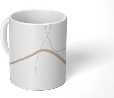 Mok - Koffiemok - Abstract - Minimalisme - Line art - Mokken - 350 ML - Beker - Koffiemokken - Theemok