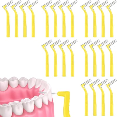 Interdentale Borstels - Tandenstokers - Mondverzorging - 6 Verschillende Maten - 24 Stuks - Geel