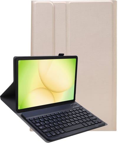 Hoesje - Geschikt voor Samsung Galaxy Tab A11 - Toetsenbord Case - Keyboard Book Cover - Hoes - Goud