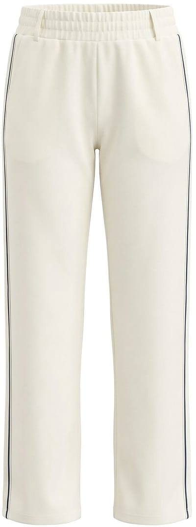Laurasøn - Dames - Wijde jersey broek elastische tailleband - Roomwit - Maat 52+