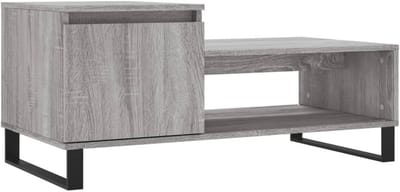 Salontafel - Koffietafel - Woonkamer Inrichten - Veel Opbergruimte - 100x50x45 cm - Grijs