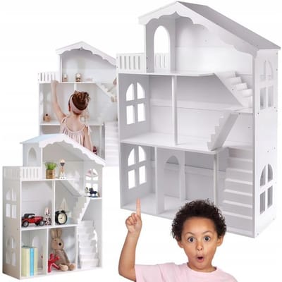 LULILO 2 in 1 Poppenhuis Plank Boekenkast Opbergkast MDF 116CM Duurzaam