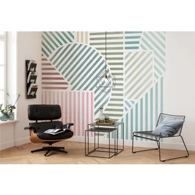 Fotobehang - Jeux de Lignes Bonbon 300x250cm - Vliesbehang