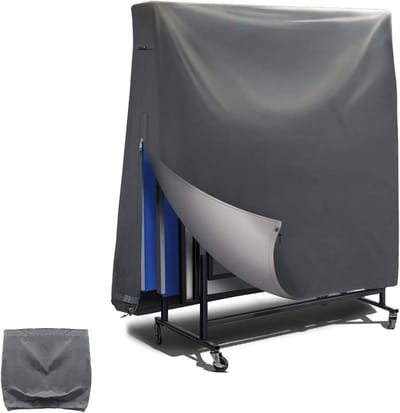 Tafeltennis Tafelhoes - Outdoor Beschermhoes - Tafel Beschermen - Opvouwbaar Waterdicht - 155 x 75 x 150 cm - Grijs