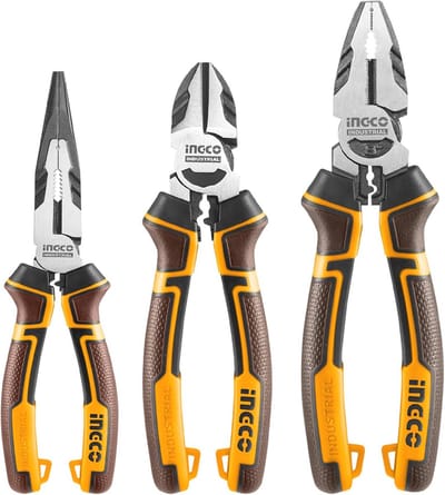 Hoge Hefboom Tangen Set - 8" Combinatietang, 7" Diagonale Snijtang en 6" Lange Neus Tang