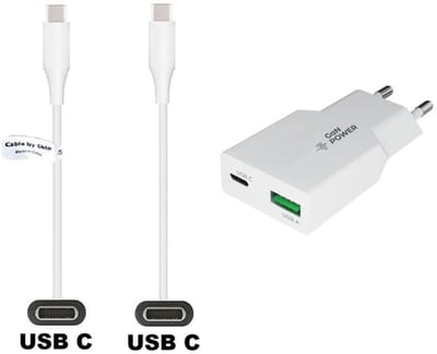 OneOne 36W snellader met 2 poorten + 0,5m sterke USB C naar C kabel. PD PPS lader. GAN oplader adapter past op Apple iPad 9, iPad 10, iPad Air 4, iPad Air 5, iPad Mini 6, iPad Pro 11, iPad Pro 12.9, iPad Air 11, Air 13, iPad Pro 11, Pro 13