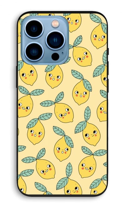 Case Company® - Hoesje geschikt voor iPhone 13 Pro hoesje - Citroenen - Biologisch Afbreekbaar Telefoonhoesje - Bescherming alle Kanten en Schermrand