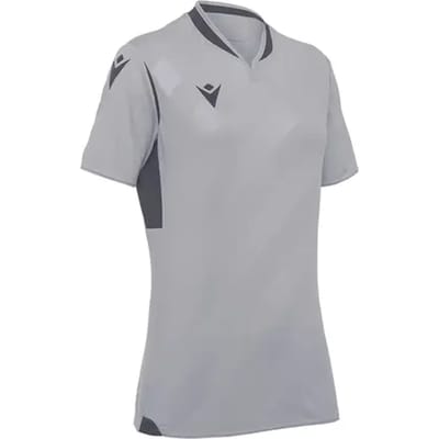 Macron Alya Shirt Korte Mouw Dames - Zilver / Antraciet | Maat: 3XL