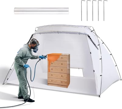 Verftent - Draagbare Verf Spuiterij - Wit - Tent - Verf Accessoires - 120 x 213 x 183cm