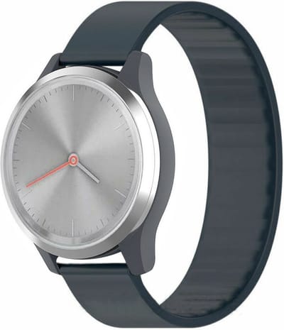 Rekbaar siliconen bandje elastisch geschikt voor Garmin Venu 2s / Garmin Vivomove 3s / Garmin Vivoactive 4s bandje - Siliconen bandje - Blauw / Donkerblauw