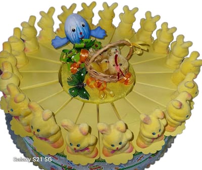 Traktatie taart 20 doosjes paaseitjes in paastaart uitdeeldoosjes paasfeest