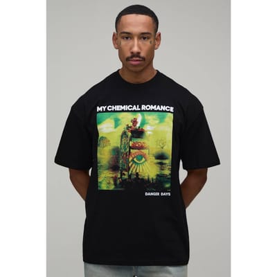 Oversized My Chemical Romance Licentie Print T-shirt | Black | Size XS