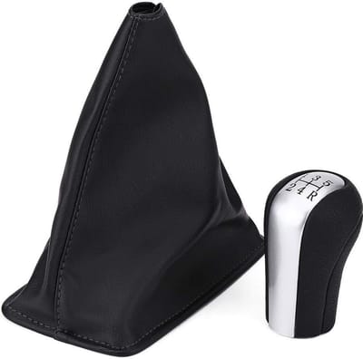 Dailygoods- Versnellingspook 5 Versnellingen - Pookknop - Pookknop Universeel - Gaiter Beschermhoes - PU-leer - Eenvoudig te Installeren - Schakelknop