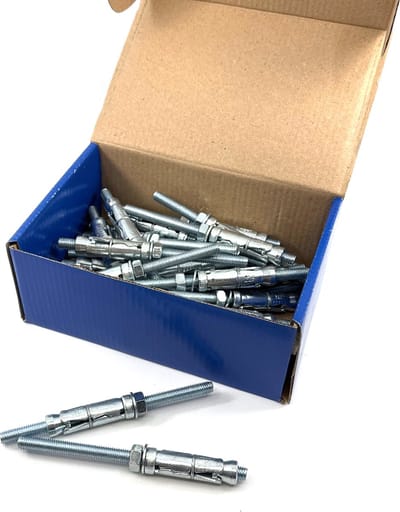 UFAST keilbout + moer - M8 x 50/14 - Draadstang 130 mm - Verzinkt - 25 stuks