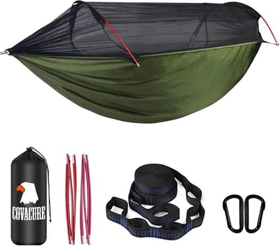 Hangmat met Muggennet voor 2 Personen - 200 kg Draagvermogen, Ultralicht en Ideaal voor Camping en Wandelen