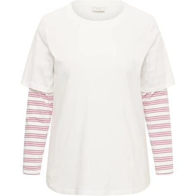 Dames-T-shirt met lange mouwen KAFFE Curve Kclorinda
