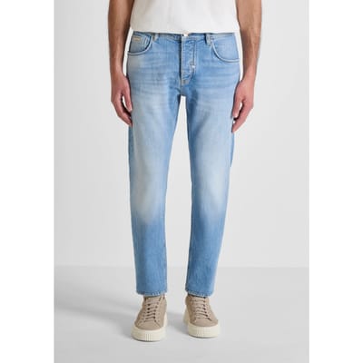 jeans slim fit man blauw denim