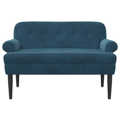 vidaXL - Lovingseat - met - knoopge - tuft - Blauw - 120 - x - 66 - x - 78 - cm - fluweel