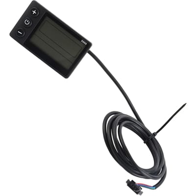 Compteur LCD d'affichage de vélo électrique S866 24V 36V 48V Panneau de commande de scooter électrique avec prise SM black