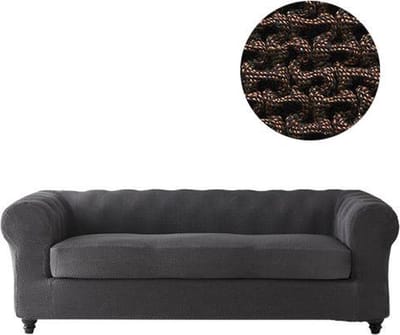 Belmarti® Bankhoes Milan Chester - 180cm tot 220cm breed - Bruin