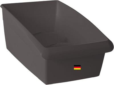 Novaliv soepkegeldoos kleine lade organizer keuken - 25 x 12 cm ANTRACIETGRIJS kruidenopbergdoos - organisatiesysteem voor laden - opbergen van dressing- en bakingrediënten