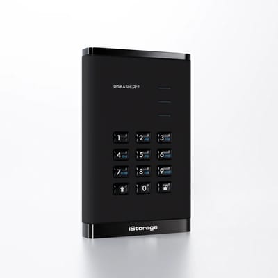 iStorage diskAshur3 SSD – externe Solid State Drive – 1TB – USB – 256-bit – Zwart