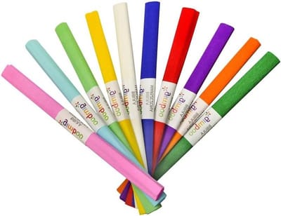 Crepe Papier Rolletjes - Gekleurd Papier - Creatief Knutselen - 100 Stuks Assorti - 50x200 cm - Pastel Mix