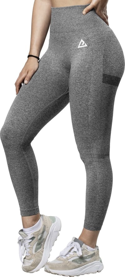 Mewave - Sportlegging donker grijs - Dames - Sportbroek - Sportkleding - Yoga legging - Hardloopbroek - Tiktok - Fitness - Maat S
