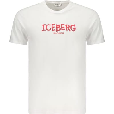 Iceberg Bianco Katoenen Heren T-Shirt