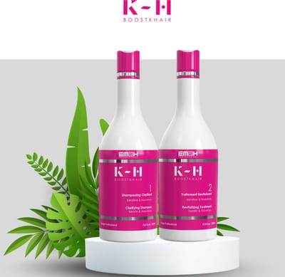 Boost K-Hair - Braziliaanse keratinebehandeling ( Anti-aging voor het haar) - kit 2x250