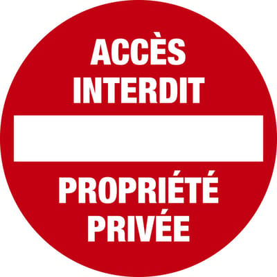 Exacompta 67100E Panneau accés interdit 30 cm FR