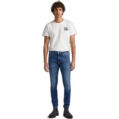 Pepe Jeans Heren Jeans Broeken FINSBURY skinny Fit Blauw 36W / 32L Volwassenen
