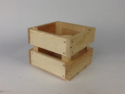 Appelkrat Naturel "klein" / Fruitkistje / Decoratiekistje Houten Kratje / Opbergkistje
