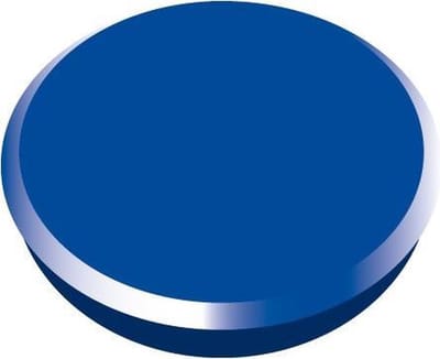 Magneet Alco 24mm rond blister a 6 stuks donkerblauw