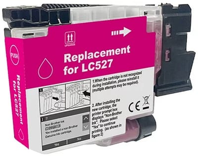 Inktcartridges Geschikt voor Brother LC-527 | Magenta Geschikt voor Brother MFC-J4350DW - J4550DW