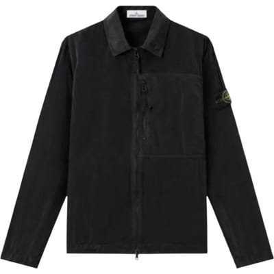 Stone Island FW26 Nylon Metal Patch Logo Veste Zippée Manches Longues Veste Unisexe L2S151200041S0019-V0029 XL black