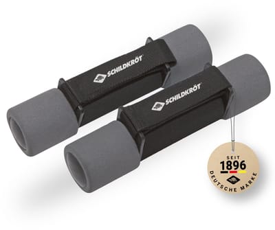 Schildkröt Fitness Dumbbells - 2 x 1 kg - Gietijzer - Antraciet