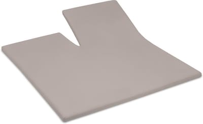 Cinderella Sundays - Topper hoeslaken met split (tot 15 cm)  - Satijn - 180x220 cm - Taupe