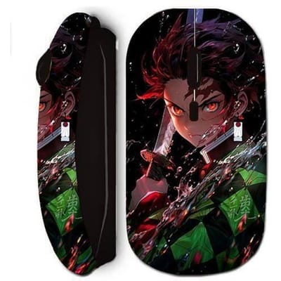 Souris sans fil - Maniacase - Demon Slayer Tanjiro Kamado - Noir - Sublimation HD - USB