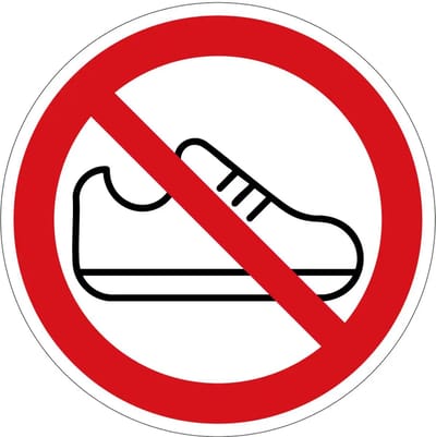 Schoenen uit verbodsbord | gecoat dibond materiaal | 10 cm