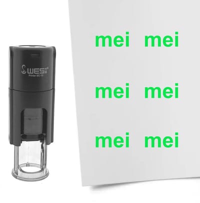 CombiCraft Stempel maand mei 10mm rond groene inkt - per 1 stuk